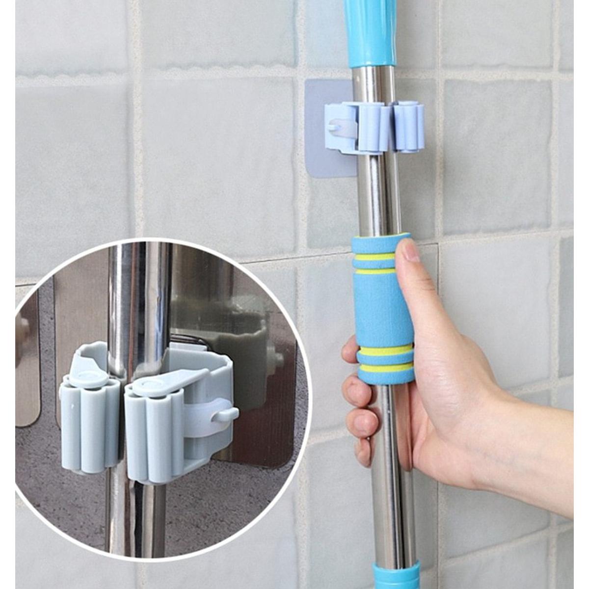 1 Pcs Self-Adhensive Wall Mounted Mop Holder