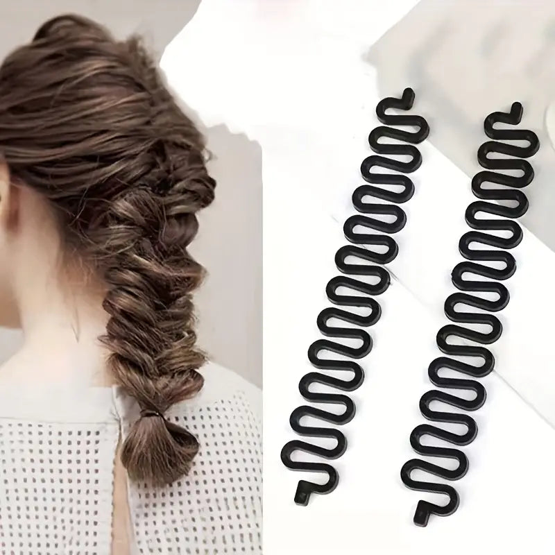 2 Pcs French Hair Styling Bun Clips