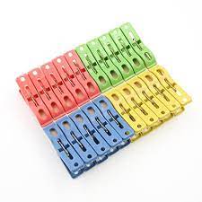 24 Pcs Multi-Color Clothespins Clips