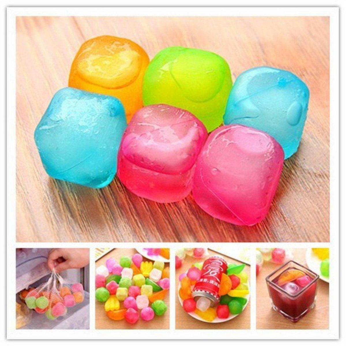 12 Pcs Reusable 3D Plastic Ice Cubes