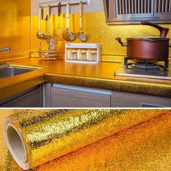 Golden Heatproof Adhesive Foil Sheet (60x200cm)