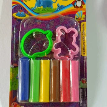 6-Pack Colored Clay with Shapes