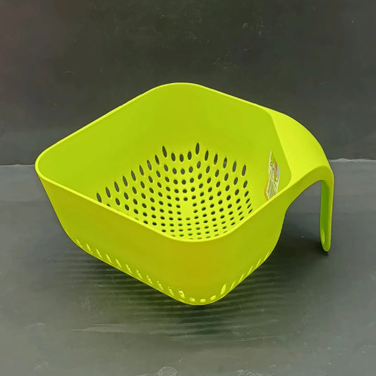 Classic Plastic Rice Strainer Bowl With Handle