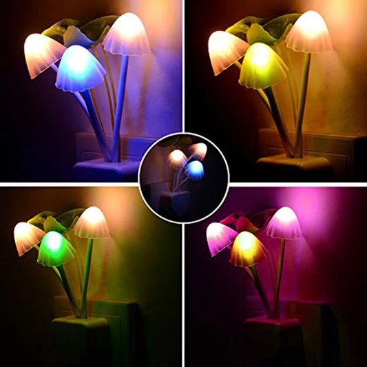 2-Pack Mushroom LED Night Lamps