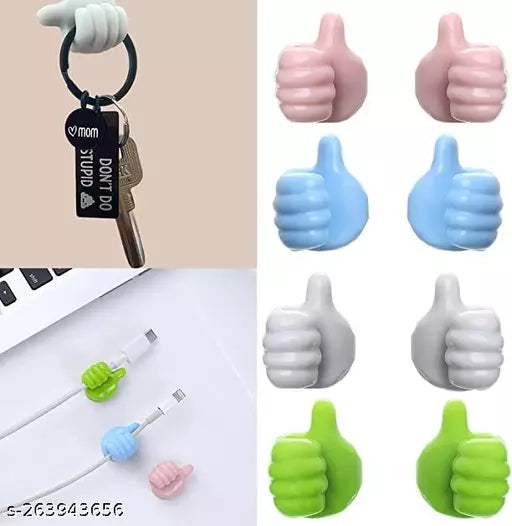10Pcs Silicone Thumb Wall Hooks